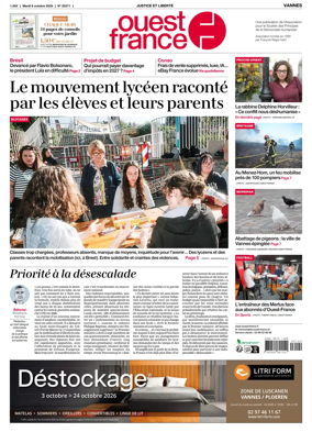 Cover of Ouest France (Vannes)