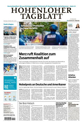 Cover of Hohenloher Tagblatt