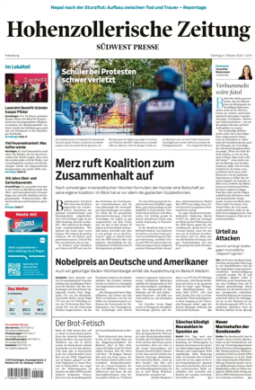 Cover of Hohenzollerische Zeitung