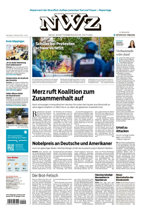 Cover of NWZ – Neue Wurttembergische Zeitung