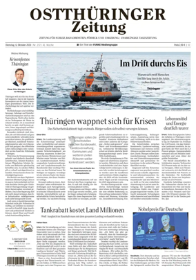 Cover of Ostthuringer Zeitung (Posneck)