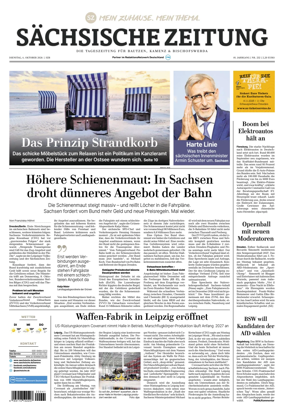 Cover of Sachsische Zeitung (Bautzen Kamenz & Bischofswerda)