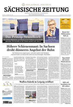 Cover of Sachsische Zeitung (Dresden)