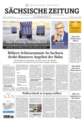 Cover of Sachsische Zeitung (Freital Dippoldiswalde & Osterzgebirge)