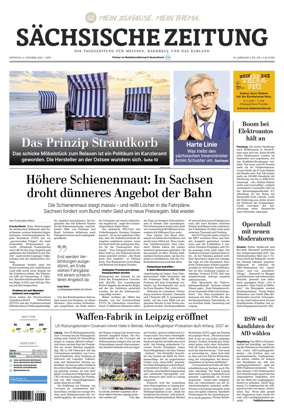 Cover of Sachsische Zeitung (Meissen Radebeul und das Elbland)