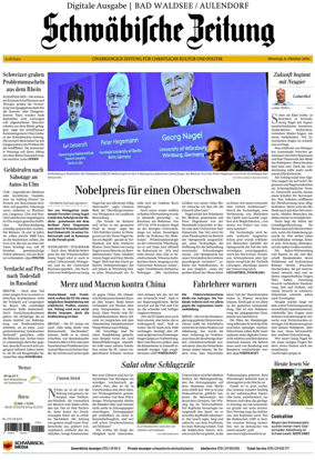 Cover of Schwabische Zeitung (Bad Waldsee / Aulendorf)