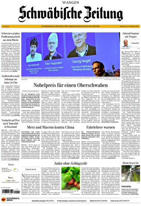 Cover of Schwabische Zeitung (Wangen)