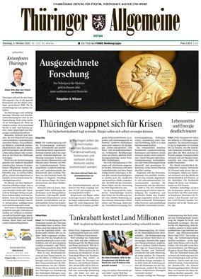 Cover of Thuringer Allgemeine (Gotha)