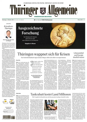 Cover of Thuringer Allgemeine (Sonderhausen und Artern)
