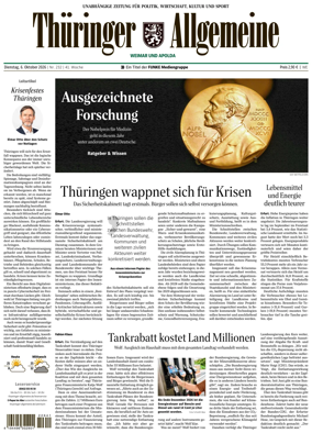 Cover of Thuringer Allgemeine (Weimar)