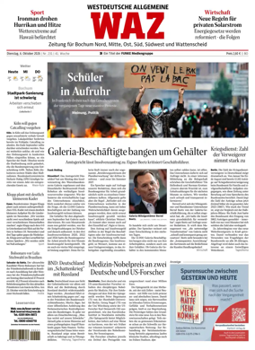 Cover of Westdeutsche Allgemeine Zeitung (Bochum)