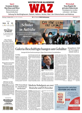 Cover of Westdeutsche Allgemeine Zeitung (Recklinghausen)