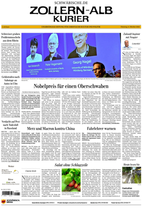 Cover of Zollern-Alb-Kurier (Balingen)