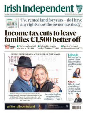Cover of Irish Independent
