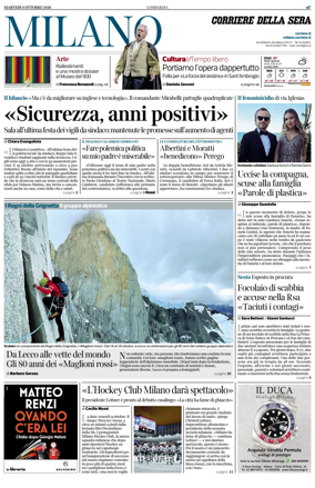 Cover of Corriere della Sera (Milano)