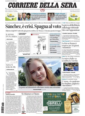 Cover of Corriere della Sera