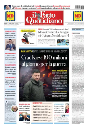 Cover of Il Fatto Quotidiano