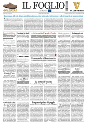 Cover of Il Foglio Quotidiano