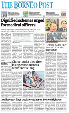 Cover of The Borneo Post (Sabah)