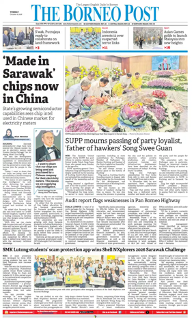 Cover of The Borneo Post (Sarawak)