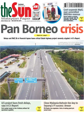 Cover of The Sun (Malaysia)