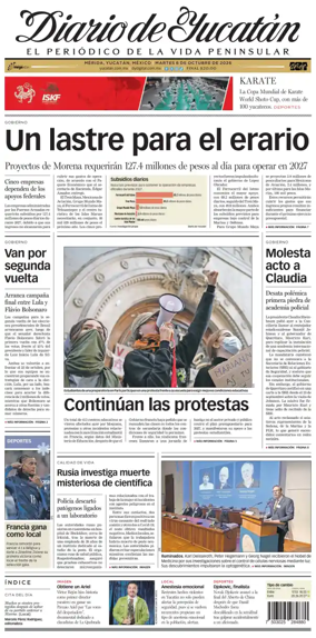 Cover of Diario de Yucatan