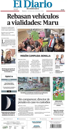 Cover of El Diario de Chihuahua