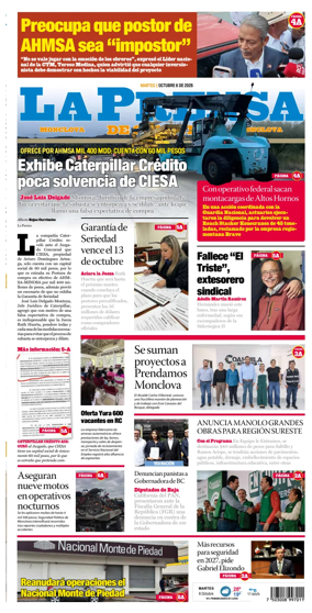 Cover of La Prensa de Coahuila
