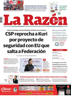 Cover of La Razon de Mexico