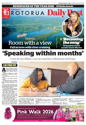 Cover of Rotorua Daily Post