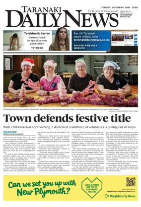 Cover of Taranaki Daily News