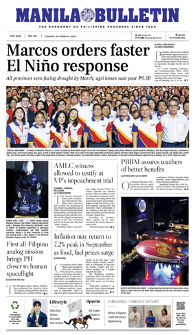 Cover of Manila Bulletin