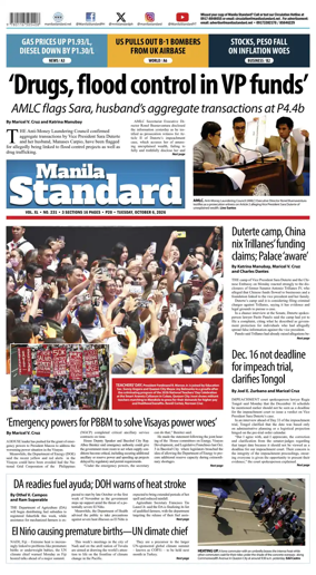 Cover of Manila Standard