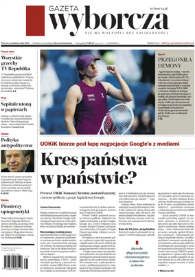 Cover of Gazeta Wyborcza