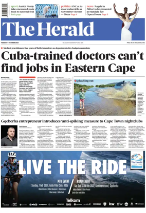 Cover of The Herald (South Africa)