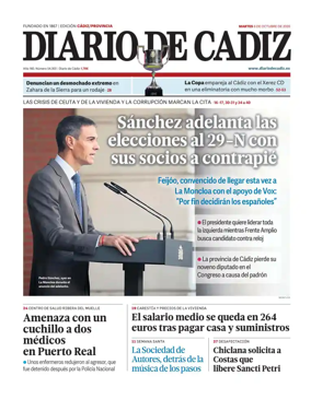 Cover of Diario de Cadiz