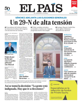 Cover of EL PAIS primera edicion