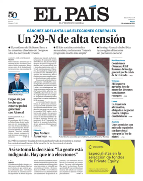 Cover of EL PAIS Valencia