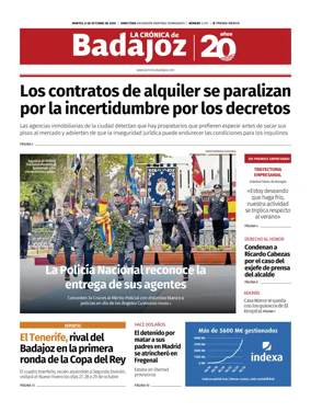 Cover of La Cronica de Badajoz BE