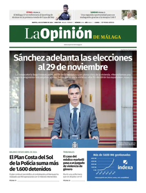 Cover of La Opinion de Malaga