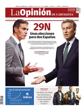 Cover of La Opinion de Murcia (Cartagena)