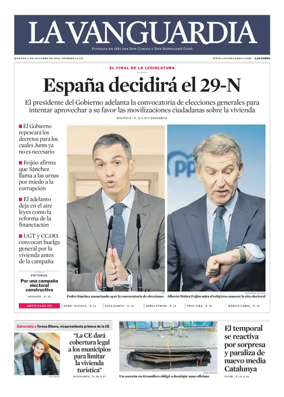 Cover of La Vanguardia