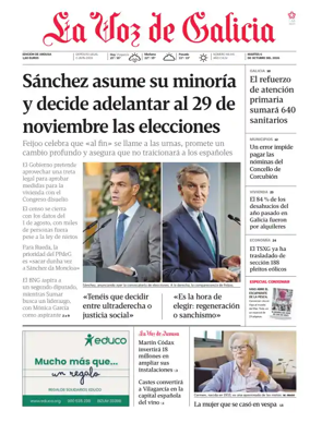 Cover of La Voz de Galicia (Arousa)