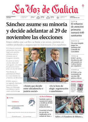 Cover of La Voz de Galicia (Barbanza)