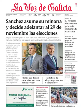 Cover of La Voz de Galicia (Deza)