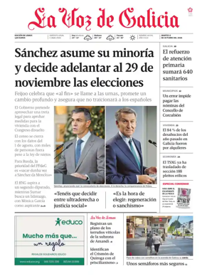 Cover of La Voz de Galicia (Monforte)