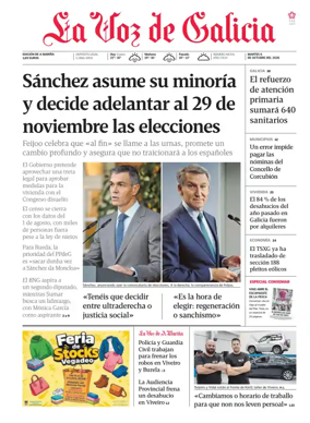 Cover of La Voz de Galicia (Viveiro)