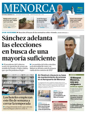 Cover of Menorca Diario Insular