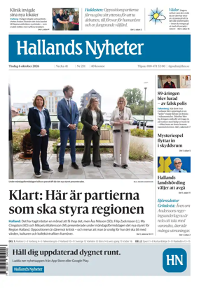 Cover of Hallands Nyheter