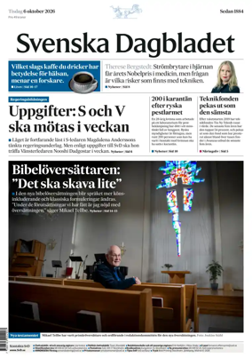 Cover of Svenska Dagbladet